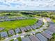 An aerial view shows the community's well-maintained homes, green spaces, and planned streetscape under a blue sky with light clouds at 4419 Nw 54Th Ter, Ocala, FL 34482