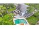 This aerial view highlights the pool, deck, and spacious backyard at 510 Se 19Th St, Ocala, FL 34471