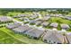 Wide aerial shot showcasing a neighborhood with modern homes, landscaped yards, and quiet streets at 5233 Nw 43Rd Lane Rd, Ocala, FL 34482