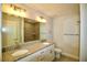 Bathroom features granite countertops, double sinks, and a shower at 9 Hemlock Terrace Ln, Ocala, FL 34472