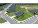 Aerial view showing the home's location in a well-planned community with green spaces and sidewalks at 7828 Sw 74Th Loop, Ocala, FL 34481
