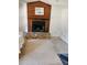 The living room showcases a stone fireplace and ample space at 4450 Old Berkley Rd, Auburndale, FL 33823