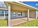 Covered back patio with concrete flooring and exterior door at 4039 Tullamore Ln, Auburndale, FL 33823