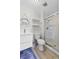 Small bathroom with shower, toilet, and floating vanity at 222 Rod Ln, Davenport, FL 33837