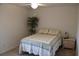 Bedroom with double bed, nightstand, and plant at 1300 Lucerne Loop Ne Rd, Winter Haven, FL 33881