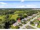 Aerial view of a single-Gathering home nestled within a residential community with surrounding greenery at 2158 Mirasol Dr, Winter Haven, FL 33881