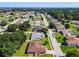 Aerial view of a residential neighborhood showcasing various homes and landscape at 5643 Fischer Dr, Lakeland, FL 33812