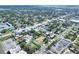 Sweeping aerial view of a quiet residential area with tree lined streets near parks and shops, showcasing the property's location at 149 Avenue E Sw, Winter Haven, FL 33880