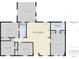 Floor plan showing the layout of the home, including 3 bedrooms, 2 bathrooms, and kitchen/living area at 2002 Sutton Rd, Lakeland, FL 33810