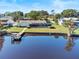 Aerial view of home with a dock and waterfront access at 288 Hernando Rd, Winter Haven, FL 33884