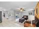 Open floor plan with kitchen, living room, and screened-in porch at 288 Hernando Rd, Winter Haven, FL 33884