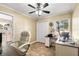 Functional home office with a built-in desk, comfortable chair, and ample storage space at 5808 Driftwood Dr, Winter Haven, FL 33884