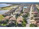 Beautiful aerial view of a lakeside community with lush landscaping and well-maintained homes at 4101 Limerick Dr, Lake Wales, FL 33859