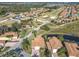 Community aerial shot featuring well-maintained properties near a lake, golf course, and more at 4101 Limerick Dr, Lake Wales, FL 33859