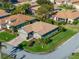 Single-story house with a green lawn, seen from above at 4076 Tralee Dr, Lake Wales, FL 33859
