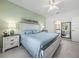 Main bedroom with large bed, nightstands, and en-suite bathroom access at 4076 Tralee Dr, Lake Wales, FL 33859