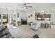 Open-concept living area with kitchen island and seating at 4076 Tralee Dr, Lake Wales, FL 33859