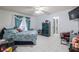 Bedroom with a double bed and ceiling fan at 6102 N Fork Ct, Lakeland, FL 33809