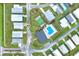 Aerial view showing home's location in community with pool at 6308 Bayberry Ne Blvd, Winter Haven, FL 33881