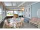 Relaxing screened porch with table and chairs, perfect for outdoor dining at 6308 Bayberry Ne Blvd, Winter Haven, FL 33881