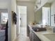 Clean bathroom with double sinks and shower at 727 Annabell Ridge Rd, Minneola, FL 34715