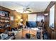 Home office space with a computer setup and bookshelves at 1329 Mount Pisgah Rd, Fort Meade, FL 33841