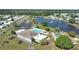 Bird's eye view of community and lake at 1716 Quail Hill Dr, Lakeland, FL 33810