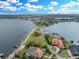 Aerial view of waterfront property with expansive lake views at 221 Mclean Pt, Winter Haven, FL 33884