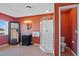 Bathroom with walk-in shower, vanity, and toilet at 25 Aviation Dr, Winter Haven, FL 33881