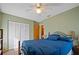 Bedroom with a full bed, closet and ceiling fan at 25 Aviation Dr, Winter Haven, FL 33881