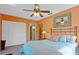 Bright bedroom with a double bed and built-in closet at 25 Aviation Dr, Winter Haven, FL 33881