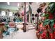 Indoor pool area with stone steps and tropical plants at 3001 Crystal Beach Rd, Winter Haven, FL 33880
