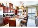 Updated kitchen with granite countertops, breakfast bar, and water views at 3001 Crystal Beach Rd, Winter Haven, FL 33880