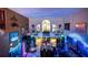 High-ceilinged lobby with aquarium, large windows, and various artwork at 3001 Crystal Beach Rd, Winter Haven, FL 33880