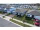 Aerial view of house and neighborhood homes at 3285 Weitzel Dr, Haines City, FL 33844