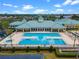 Large community pool with lap lanes and a spa at 4068 Carteret Dr, Winter Haven, FL 33884