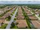 House and neighborhood view from above at 4489 Strathmore Dr, Lake Wales, FL 33859