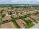 Aerial view of single-Gathering home in a residential neighborhood at 4489 Strathmore Dr, Lake Wales, FL 33859