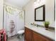 Small bathroom with shower/tub combo and single vanity at 4489 Strathmore Dr, Lake Wales, FL 33859