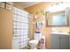 Clean bathroom with shower/tub combo and vanity at 5090 Misty Lake Dr, Mulberry, FL 33860