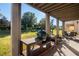 Outdoor space with a grill station and basketball hoop at 523 Brookeshire Dr, Davenport, FL 33837