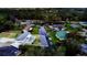Aerial view showing home's location on the canal at 5524 Meander Dr, Lake Wales, FL 33898