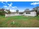 Large backyard with a white house and pool at 5524 Meander Dr, Lake Wales, FL 33898