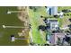 Overhead view of a waterfront home with a spacious yard at 3340 Crump Rd, Winter Haven, FL 33881
