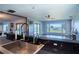 Modern kitchen with a large island and stunning water views at 3340 Crump Rd, Winter Haven, FL 33881
