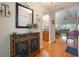 Entryway with hardwood floors, console table, and mirror at 340 Lake Suzanne Dr, Lake Wales, FL 33859