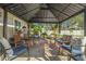 Covered patio furnished with comfortable seating and a coffee table at 3966 Oak Loop # 13, Mulberry, FL 33860