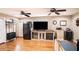 Spacious home office with hardwood floors and ample storage at 524 Arneson Ave, Auburndale, FL 33823