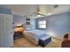 Bright bedroom with double bed and ceiling fan at 2119 Kirkland Lake Dr, Auburndale, FL 33823