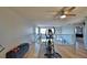Bonus room with water views, hardwood floors, and home exercise equipment at 2119 Kirkland Lake Dr, Auburndale, FL 33823